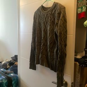 Olive Green Knit Sweater